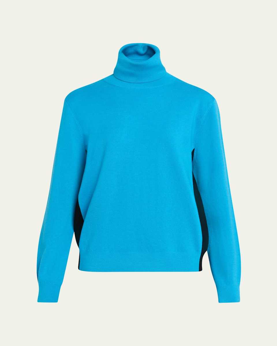 Walter Colorblock Merino Wool Turtleneck Sweater